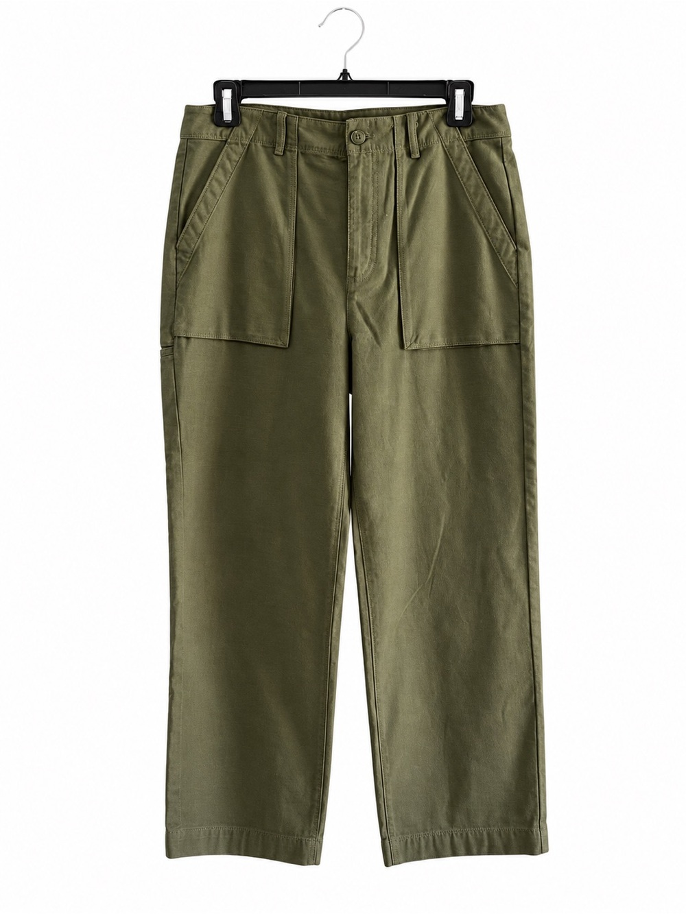 J.Crew NWT Wide Leg Utility Pants Olive Green Cotton Size 6